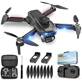 MSMV 4K HD Camera Drones, Wireless RC Flight Gyroscopes &amp; Governors,Black | Small Drone with Emergency Stop,One Button Return,Stable Altitude Hold, APP Control,360&deg; Flips,2 Batteries &amp; Carrying Case