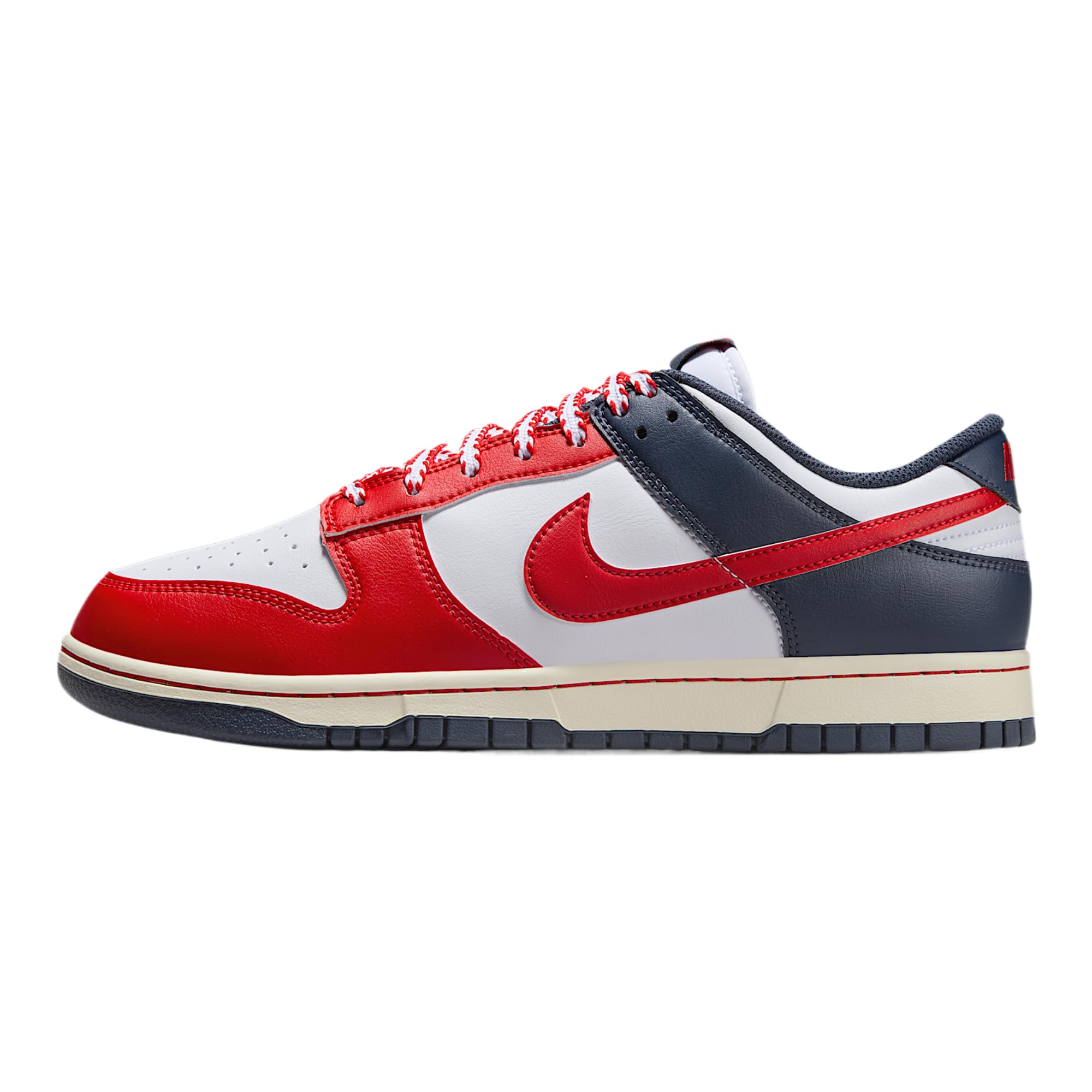 Photo 1 of Nike Dunk Low Retro 'White/University Red/Thunder Blue' 7.5
