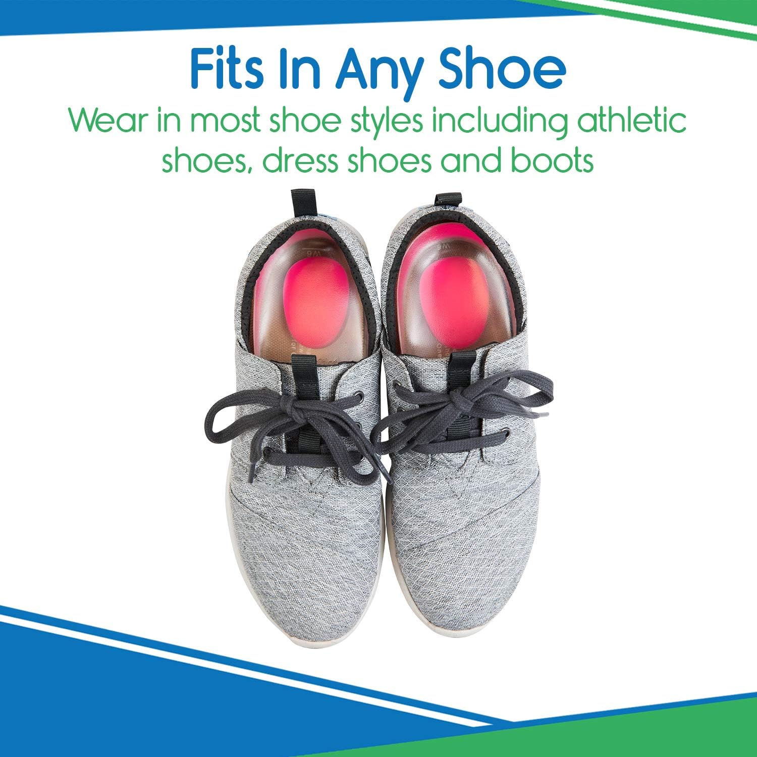 ViveSole Silicone Gel Heel Cups - Shoe Inserts for Plantar Fasciitis, Sore Heel, Bone Spur & Achilles Pain Relief Protectors - Foot Comfort Pads - Support (1 Pair, US Women's (4.5-8.5)): Health & Personal Care