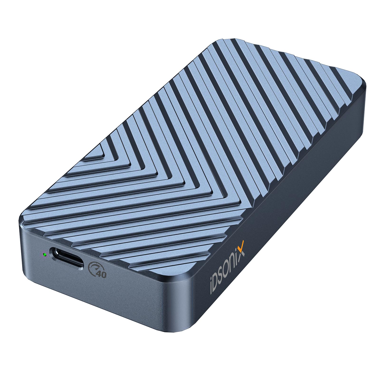iDsonix Aluminum Enclosure USB4.0 Type-C Transmission Enclosure Case For M.2 NVME SSD in Gray