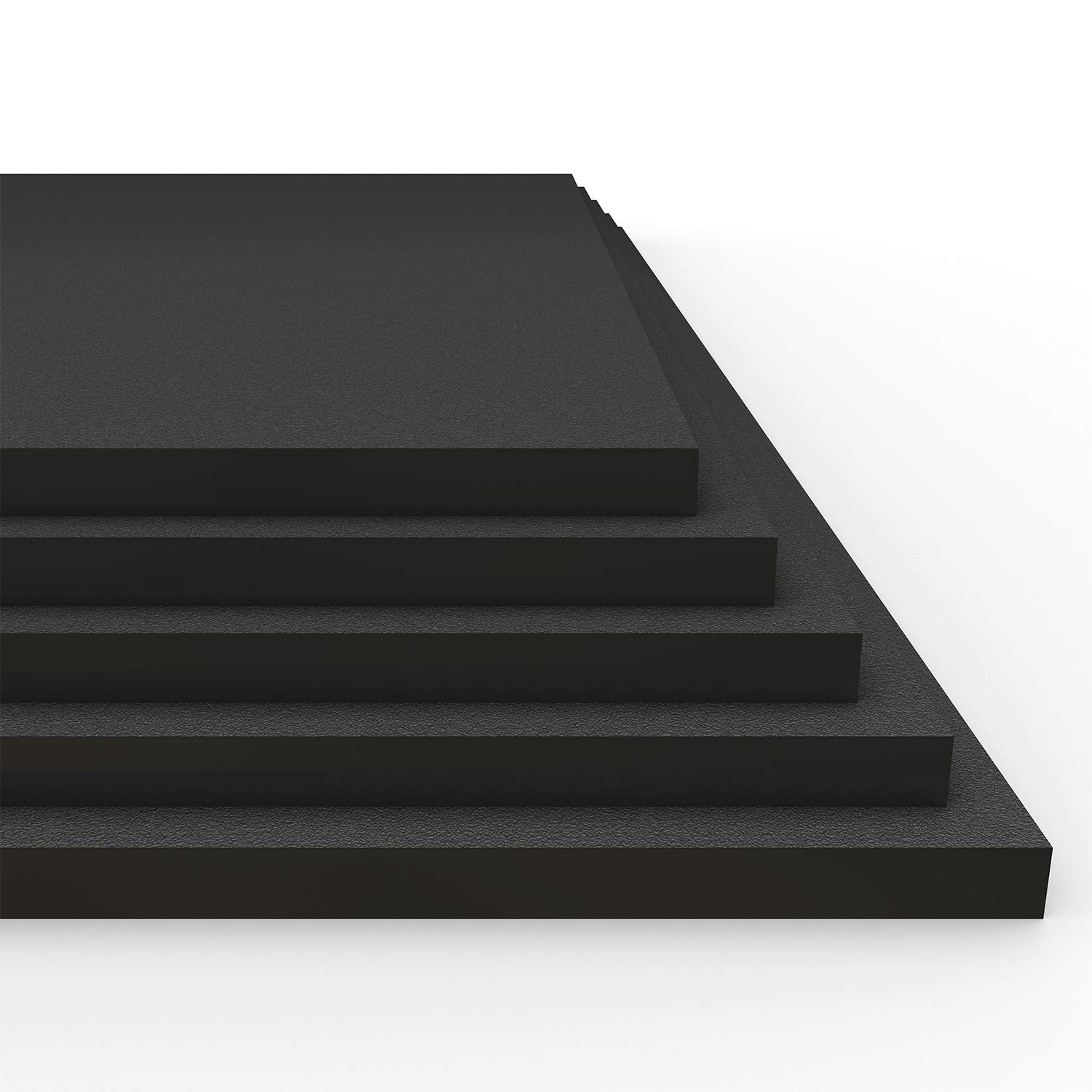 HDPE Plastic Sheet (5 Sheets) 12" x 24" x 1/4" - Black Marine Board - ProTech Plastic