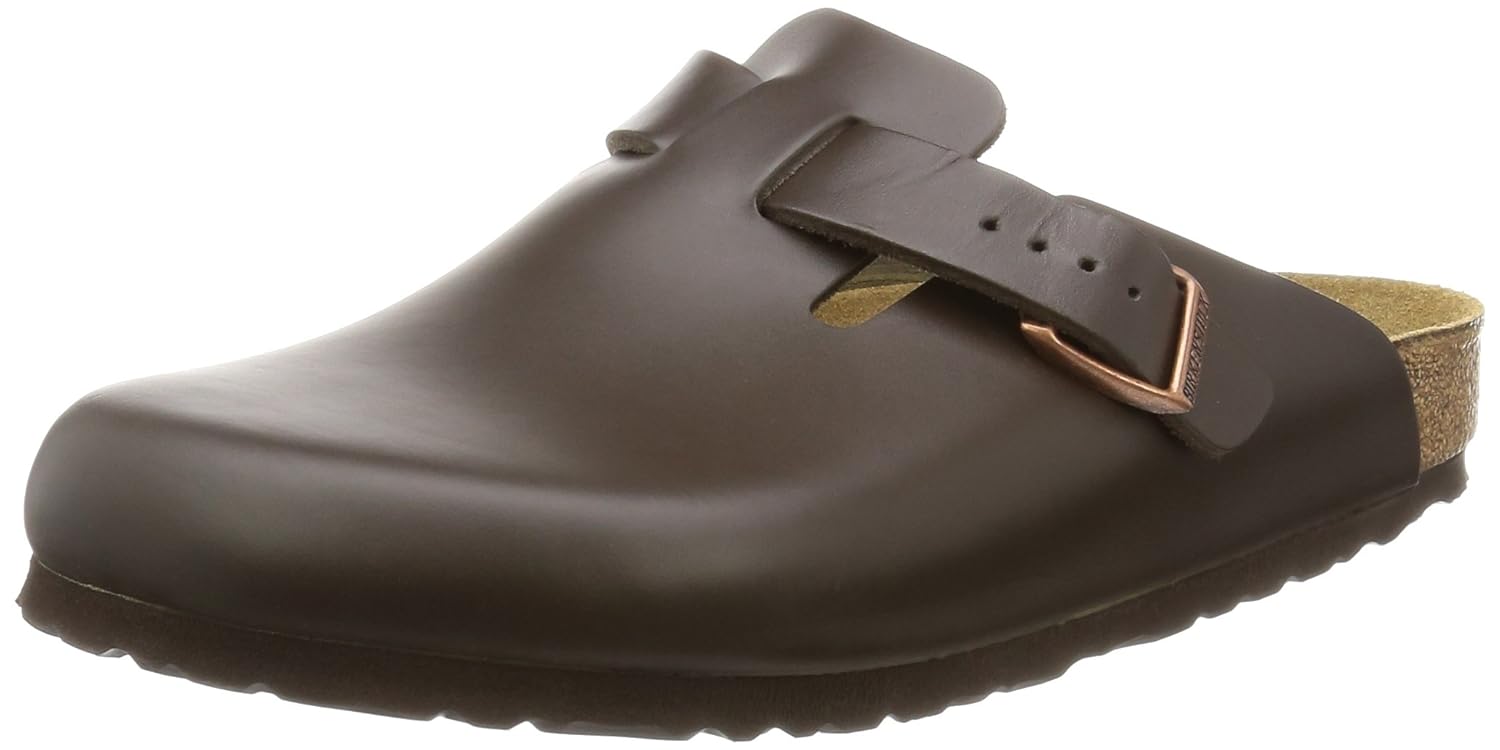 Birkenstock Boston Zuecos De Piel Natural Unisex Adulto