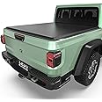LEDKINGDOMUS Soft Roll-Up Tonneau Cover Fits for Jeep Gladiator JT 2020 2021 2022 2023 2024 2025, 5ft Bed, Full Protection with Durable Double-Layer PVC