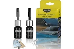 Kunsia Windshield Repair Kit (2pcs) Car Windshield Crack Chip Repair Kit,Nano Glass Repair Fluid Quick Fix for Chips, Cracks,