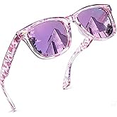 FancyPink Women's Polarized Sunglasses- UV400 Protection Mirrored Beach Eyewear, Designer Fashion Sunglasses - Medium Fit