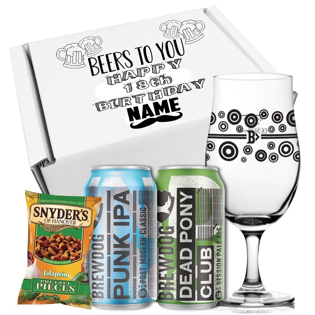 Personalised Brewdog Happy 18th Birthday Craft Beer Box Gift Set With