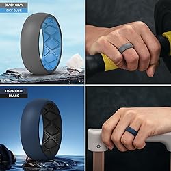Egnaro Silicone Ring Men 1/4/5/6/7 Multipack of