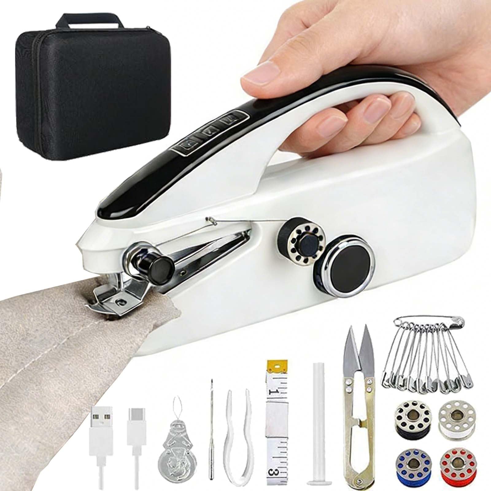 Photo 1 of 2026 New Portable Mini Handheld Sewing Machine kit, Easy to Use, Compact & Lightweight, Complete Accessories included, for Home, Dorm & DIY Beginners