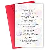 ICOOLYI Gentle Encouragement Thinking of You Card – For Husband, Wife, Best Friend, Brother, Sister, Man or Woman – Get Well Soon, I’m Here for You, You’re Totally Fine Message(With Envelope)