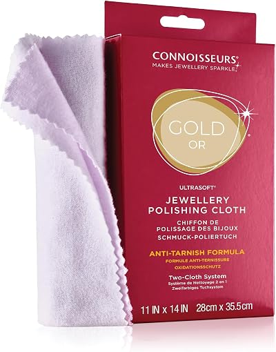 Connoisseurs Gold Jewellery Polishing Cloth Ultrasoft 28 x 35 cm