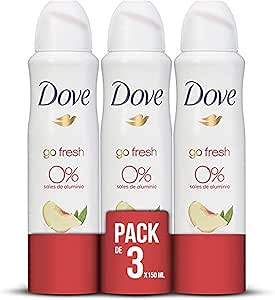 Dove Desodorante 0% Melocotón - Pack de 3 x 200 ml - Total: 600 ml