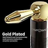 FosPower Right Angle Banana Plugs 6 Pairs 12 pcs 24K Gold Plated view 2