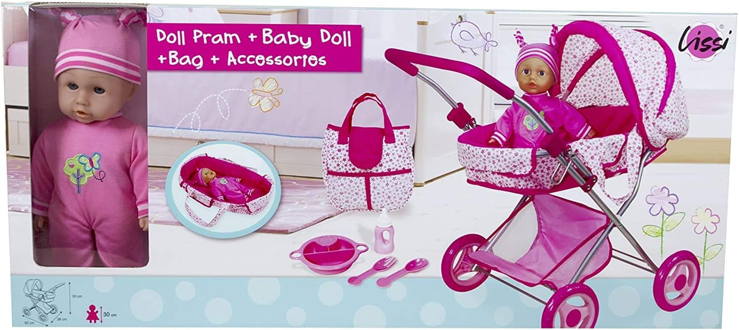 dolls pram accessories set