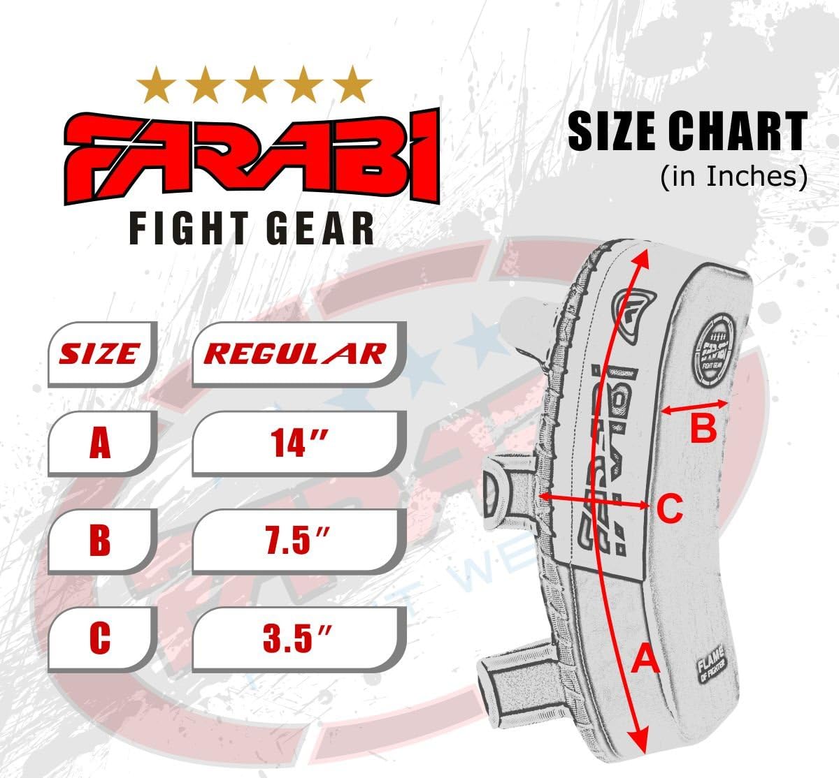 Farabi Sports Thai pad, Kickboxing Kick pad, Kick Training Strike Shield MMA Muay Thai Curved X 1 : Sports & Outdoors