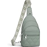 SYTRAH Sling Bag for Women, Anti-Theft RFID Crossbody Bag Nylon Sling Purse for Travel, Puffy Small backpack for Daily Hiking Sports Green