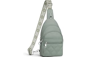 SYTRAH Sling Bag for Women, Anti-Theft RFID Crossbody Bag Nylon Sling Purse for Travel, Puffy Small backpack for Daily Hiking Sports Green