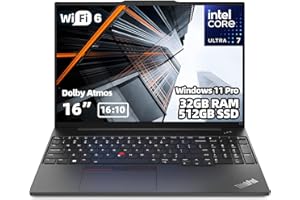 Lenovo ThinkPad E16 Gen 2 Business Laptop, 16" WUXGA IPS Anti-Glare Display, Intel Core Ultra 7 155H, AI PC, 32GB DDR5 RAM, 5