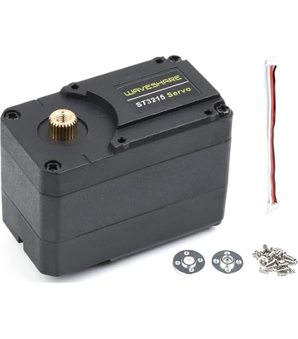 2 Servo Digitali Waveshare 20kg/cm – 180° – Ingranaggi In Rame E Acciaio – Impermeabili E Antipolvere – Per Arduino, Raspberry Pi