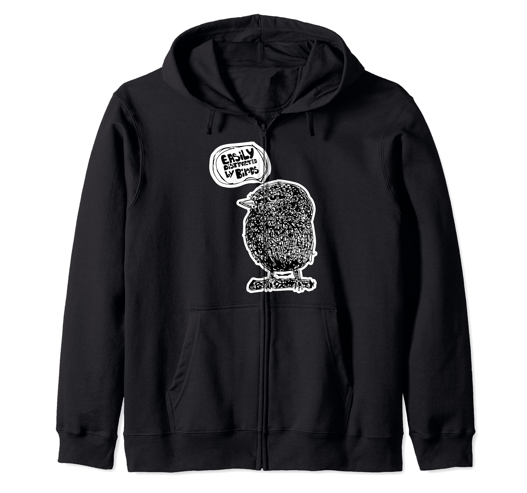 Easily Distracted by Birds - Bird Watching for Fun in Garden Zip Hoodie