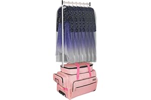 Dance Bag with Garment Rack,Dance Competition Garment Bags with Clothes Rack,Suitcase,Rolling Duffle for Travel, Wheeled Drop