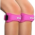 IPOW 2 Pack Knee Pain Relief & Patella Stabilizer Knee Strap Brace Support for Hiking, Soccer, Basketball, Running, Jumpers Knee, Tennis, Volleyball & Squats
