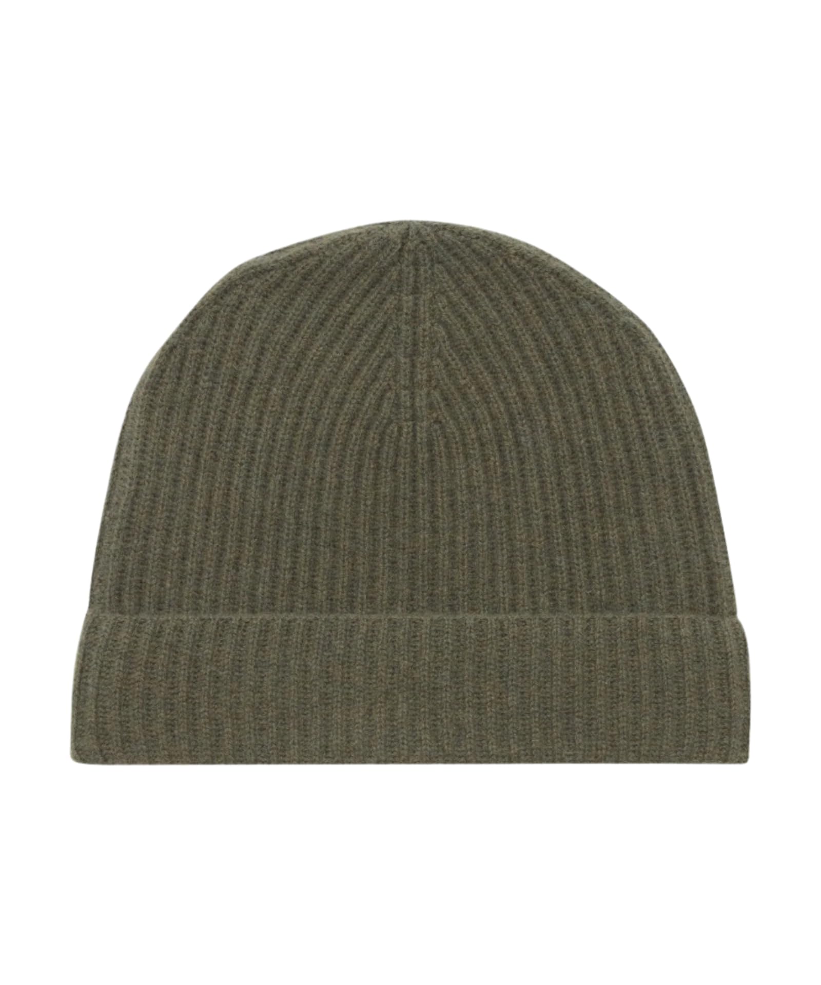 NAADAM Unisex Signature Cashmere Ribbed Beanie,Moss Green,OS