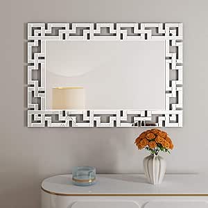 KOHROS - Espejos biselados plateados para espejos de pared para sala de