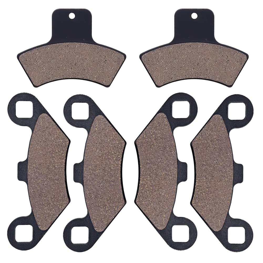 CYLETO Brake Pads, Semi-metallic Organic Metal, Front & Rear, Polaris Trail Blazer 250, Xplorer 4 x 4, 1999-2004