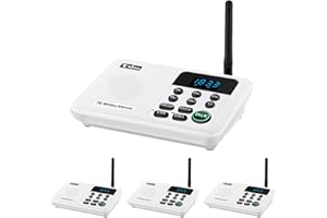Wuloo Intercoms Wireless for Home 1 Mile Range 22 Channel 100 Digital Code Display Screen, Wireless Intercom System for Home 