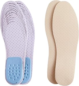Amitataha 2 Pairs Air-pillo Insoles Super-Soft and Breathable Shoe Inserts and Stopping Sweaty with Two Layers of Foam That Fit in Any Shoes (One Size for Both Men's 7-13 & Women's 5-10)
