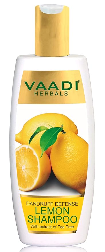 Vaadi Herbals Dandruff Defense Lemon Shampoo with Extract of Tea Tree, 350ml