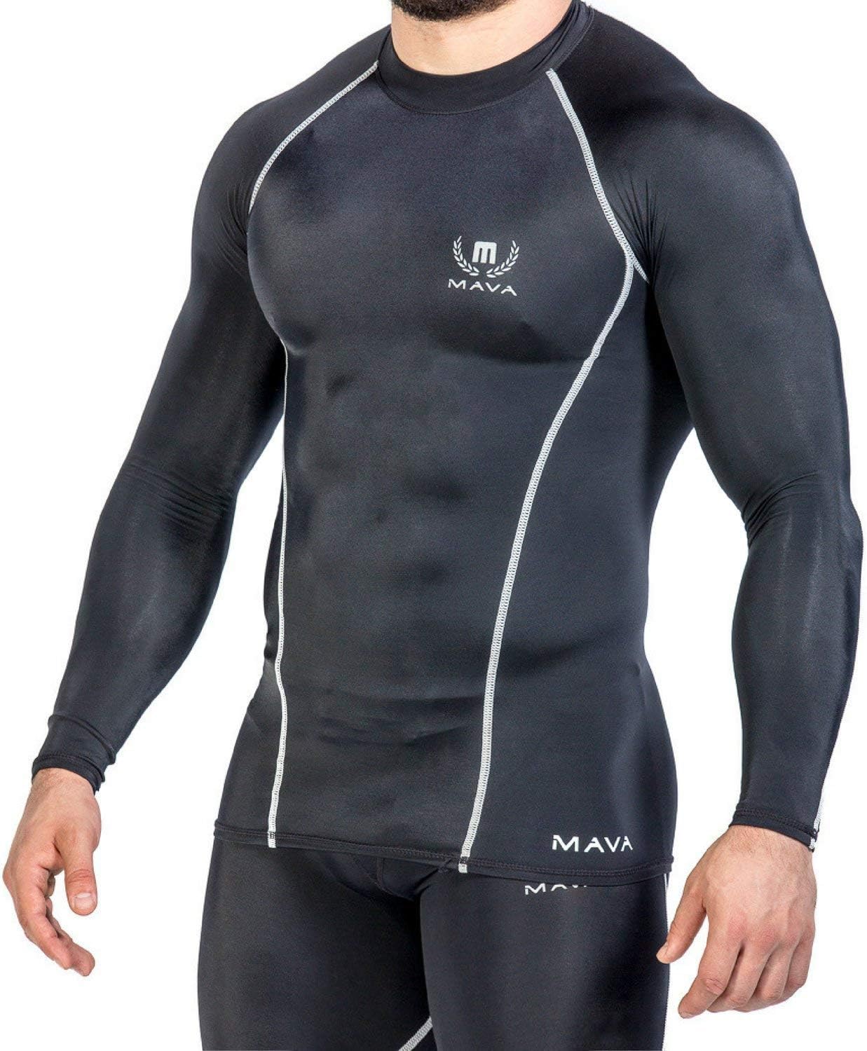 Compression Long Sleeve Top for Men - Baselayer Athletic Workout T-Shirts for Fitness, Running and Gym Workout