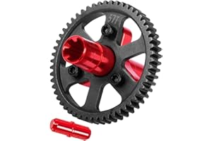 RCMYou 57T Slipper Clutch 0.8 Pitch Upgrades Part for 1/10 Arrma Granite Senton Vorteks Big Rock 3S/Kraton Outcast 4S 1/8 Typhon 3S,Metal Slipper Clutch Hop Ups,Replace ARA310948,Red