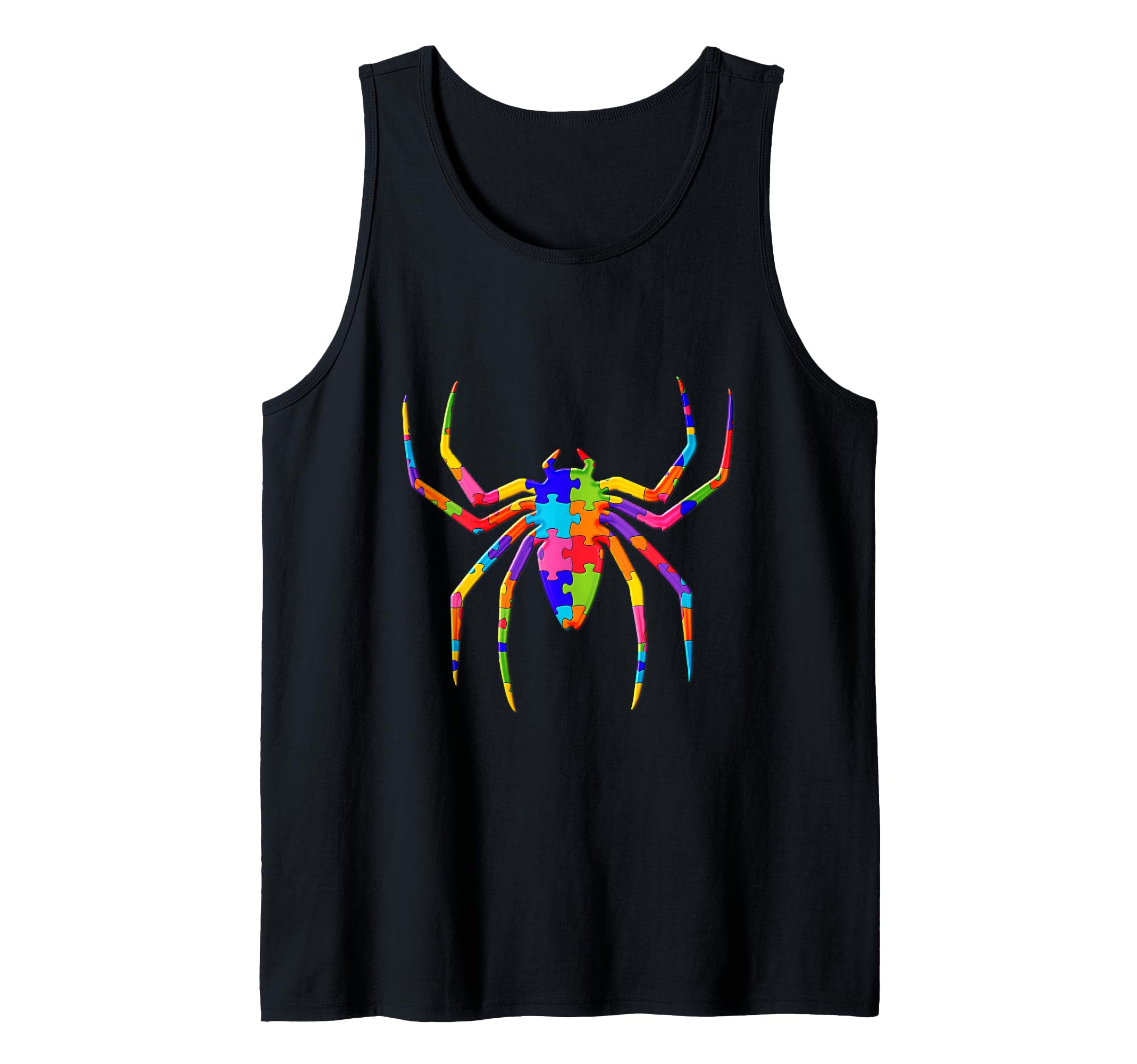 Spider Animal Jigsaw Autism Puzzle Tank Top