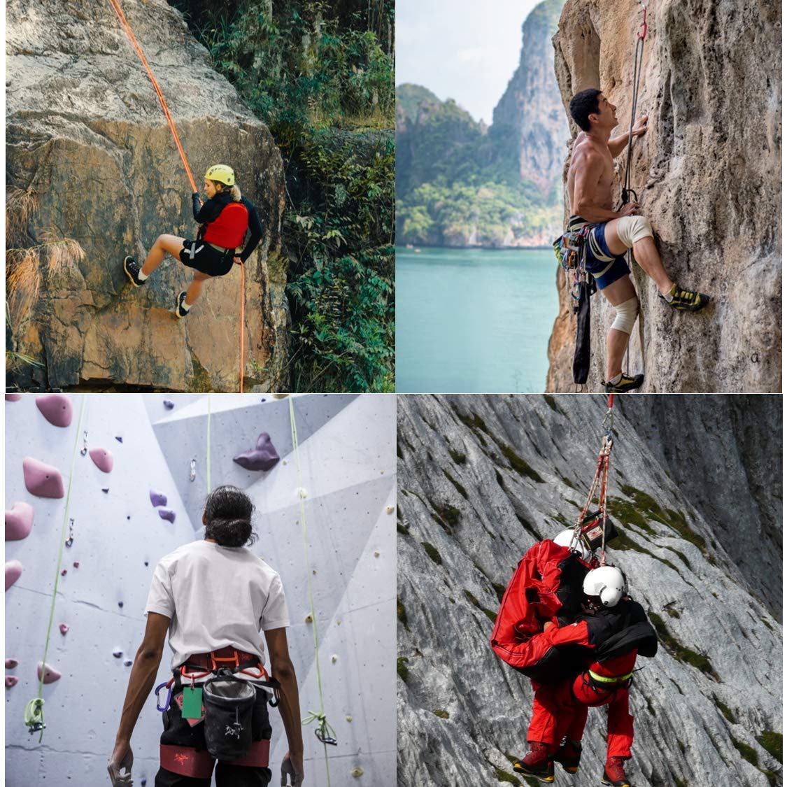 Outdoor Climbing Rope 10M(32ft) 20M(64ft) 30M Static Rock Climbing Rope, Escape Rope Ice Climbing Equipment Fire Rescue Parachute Rope