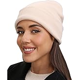 100% Cotton Beanie Hat- Unisex Ultra Soft Winter Warm Stretch Knit Cuffed Hats Fisherman Beanies Skull Cap
