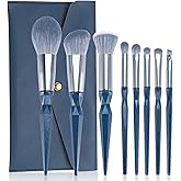 ENZO KEN Sapphire Blue Makeup Brush Set Professional, Vegan Makeup Brushes Set, Makeup Brush Set with Case, Glitter Cosmetic Brushes Makeup Set, Make up Brushes Vegan, Make up Brushes Set Professional