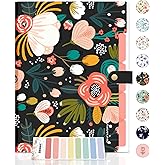 Sooez Expanding File Folders Organizer, Folders with 5 Pockets, Folders | Documents w/Sticker, Accordion File Organizer, Paper Receipt Bill Filing Organizer, School Office Travel Essentials Supplies