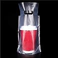 FERENLI 100Pieces Single Drink Cup Holder Plastic Bags for Milk Juice Water Coffee Portable Carrier Clear Ploy Package Pouches with Hanging Hole Beverage Containers 16x24cm