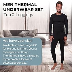 Men's Thermal Set, Lightweight Ultra Soft Fleece