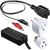 Dreyoo Circuit Breaker Finder Adapter Accessory Kit, Circuit Breaker Leads Tester with Clips, Light Socket, 3-2 Prong Grounding Outlet Adapter and Carrying Case Compatible with ET300 ET310 (Upgrade)
