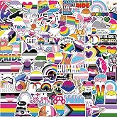 100pcs LGBTQ Sticker Rainbow Lesbian Bisexual Pansexual Transgender Stickers for Laptop Graffiti Vinyl Decals Sticker Toys
