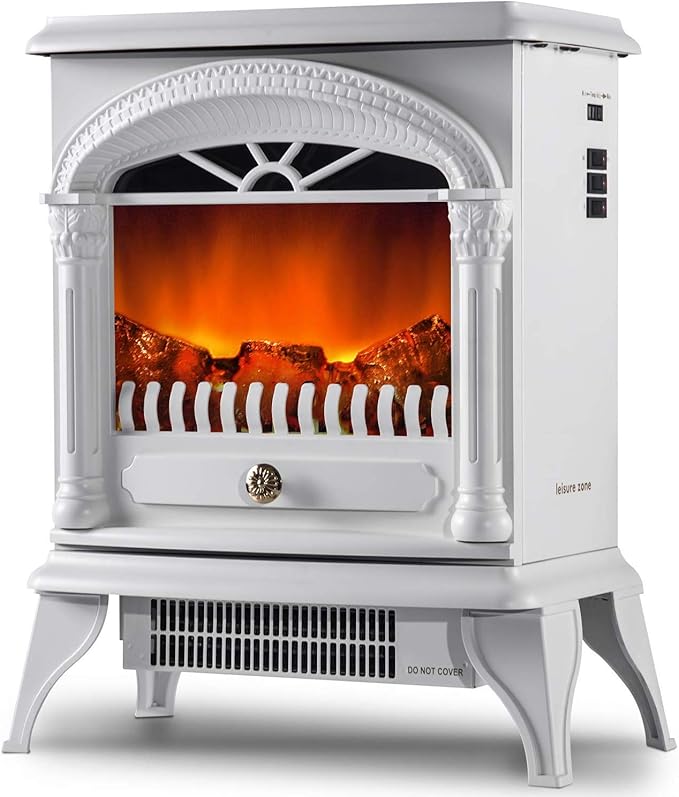 MIERES Portable Electric Freestanding Fireplace Heating Stove Indoor