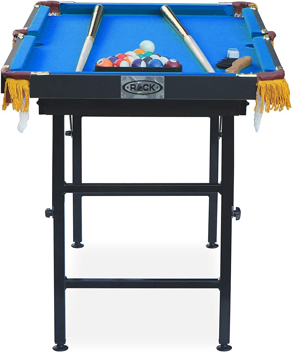 billiard ball display rack on Sports Fitness Rack Leo 4 Foot Foldable Billiard Pool Table Leisure Sports Game Room