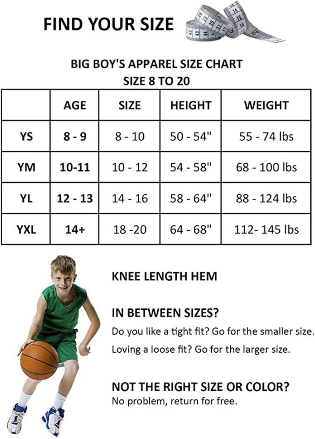 Liberty Imports 5-Pack Big Boys Youth Quick Dry Athletic Performance Basketball Shorts with Pockets: Clothing