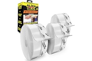 ALIEN TAPE Alien Draft Seal Set of 49 Feet Anti-Draft Adhesive and Flexible Flap to Seal Gaps Around Doors and Windows As Seen On TV
