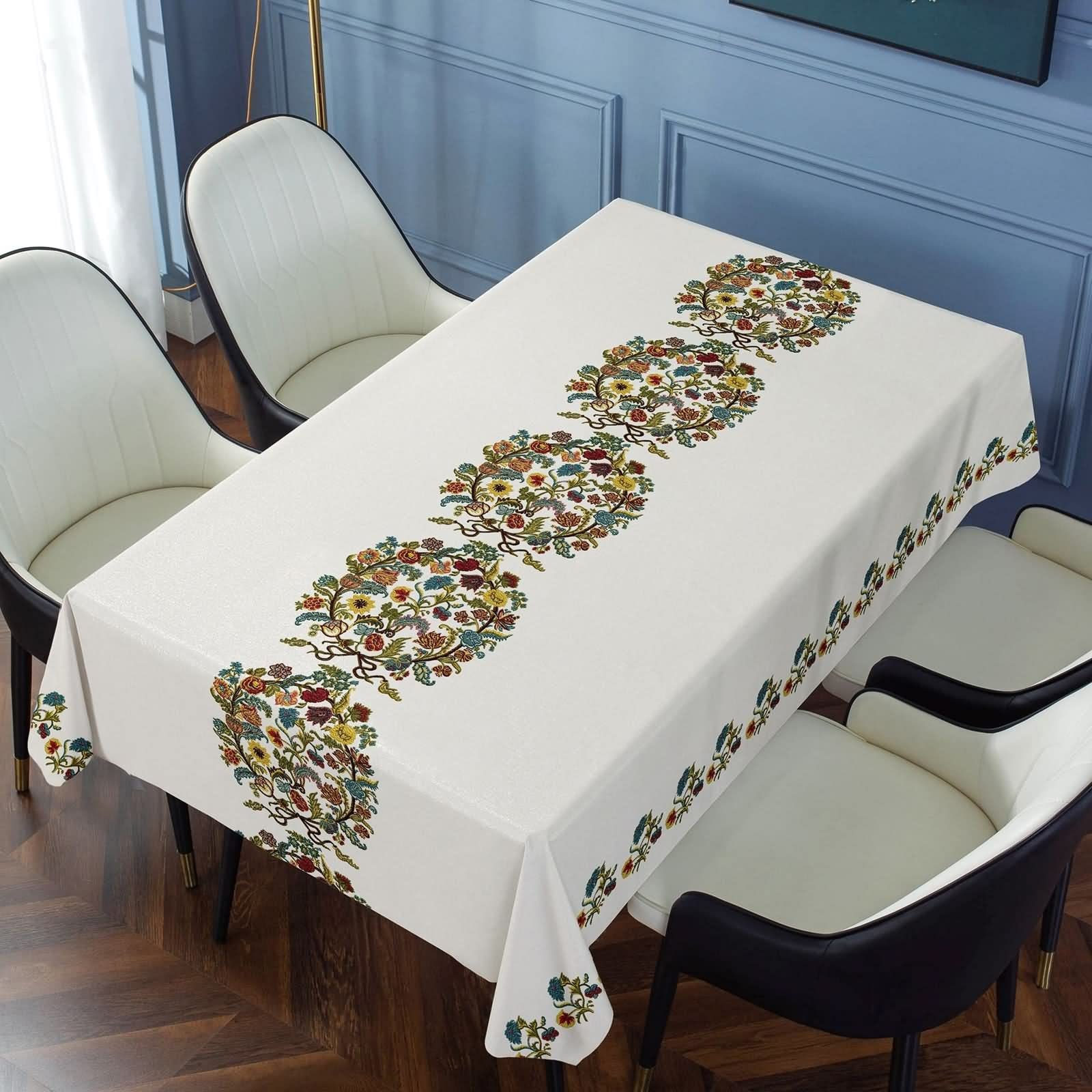 Bishilin PVC Table Cloth, Dining Table Cloth For Kitchen Picnic Outdoor Indoor Floral 120x120cm (47x47)