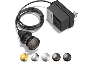 ANWOLL Garbage Disposal Air Switch Kit-Professional，Cordless Sink Top Waste Disposer On/Off ，Brass Made Cover, UL Listed
