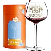 NewEleven Retirement Gift For Woman 2025 - Cool Retirement Gifts - Coworker Leaving Gifts, Farewell Presents, Retired Decorations, Farewell Goodbye Gift For Coworkers, Friends - 16 Oz Wine Glass