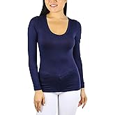 ToBeInStyle Women’s Classic Timeless Layering V-Neck Long Sleeve Top